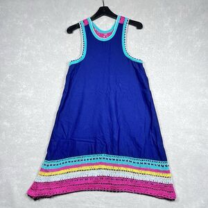 Anthropologie Akemi Kin Xanthe Dress Size Small Blue Sleeveless Crochet